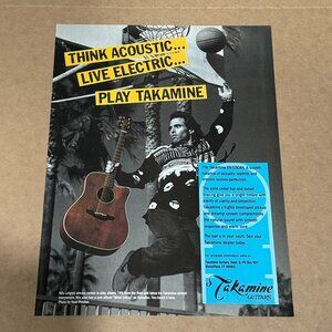 Nils Lofgren - Takamine Guitars - 1991 Print Advertisement